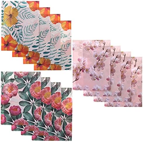 Foldere Decorative Cu 2 Buzunare, Plastic, Dimensiune Scrisoare, 3 Modele Florale