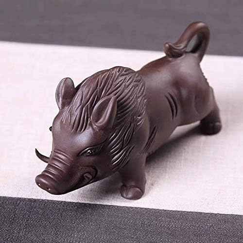 N/A Purple Clay Ceai Animale de companie Handmade Lion Roaring Wolf Ornamente Creative Zen Figurine Animale drăguțe pentru