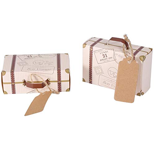 50pcs/ set roman mini portabile cutii de bomboane, valiză elegantă carton cu bomboane cu cutie cadou de nuntă decor de ziua de naștere