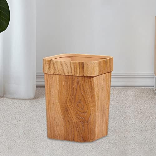 Coșul de gunoi din lemn din lemn de vintage pot fi reutilizabile anti -deșeuri coș de hârtie de gunoi mare coș de gunoi pentru