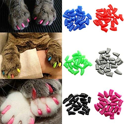 20buc colorat moale animal de companie câine pisică pisoi Laba gheare control capac de unghii