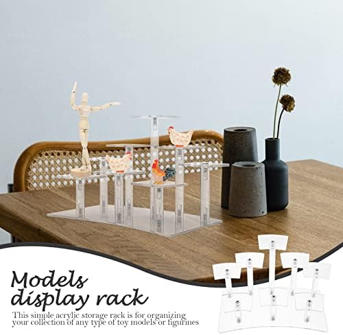 Figuri De Acțiune Cabilock Figuri De Acțiune Tăvi Decorative Figurină Transparentă Afișaj Rack 8-Step Modele Jucării Suport
