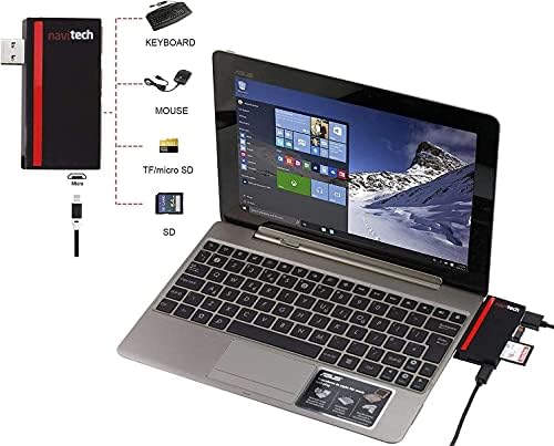 Navitech 2 în 1 Laptop / tabletă USB 3.0 / 2.0 Adaptor HUB / intrare Micro USB cu cititor de carduri SD/Micro SD Compatibil cu Huawei MateBook 13 2020 AMD