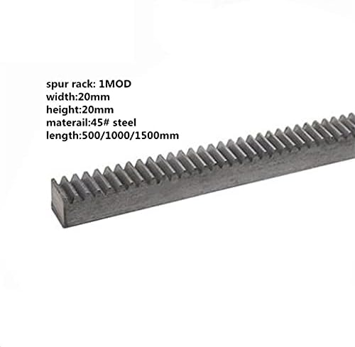 Alanooy 1 Modul de înaltă precizie Spur Gear Rack oțel 20x20 lungime 500mm 1000mm 1500mm Pinion CNC Rack drept Mod1